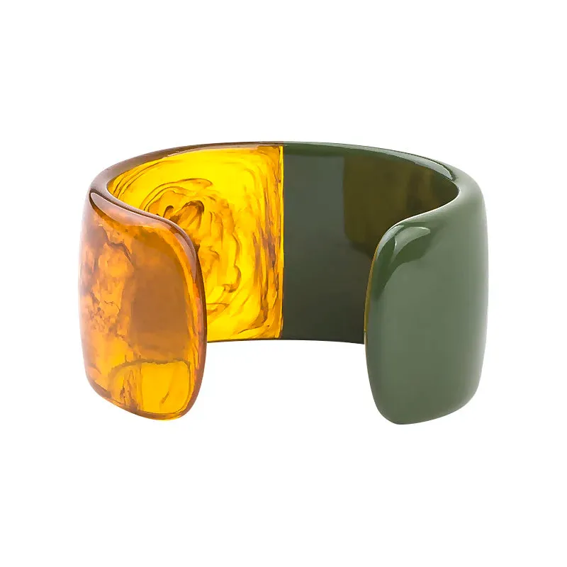 TEEK - Half Vintage Resin Cuff Bracelet Bangle