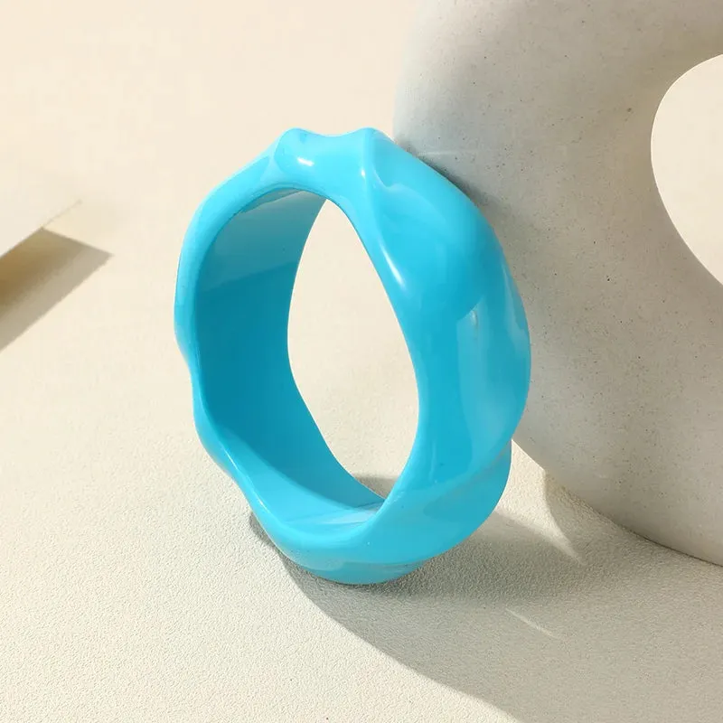 TEEK - Transparent Resin Round Bangle Bracelet