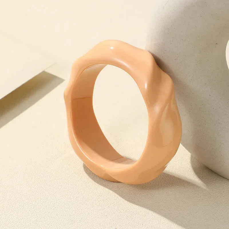 TEEK - Transparent Resin Round Bangle Bracelet