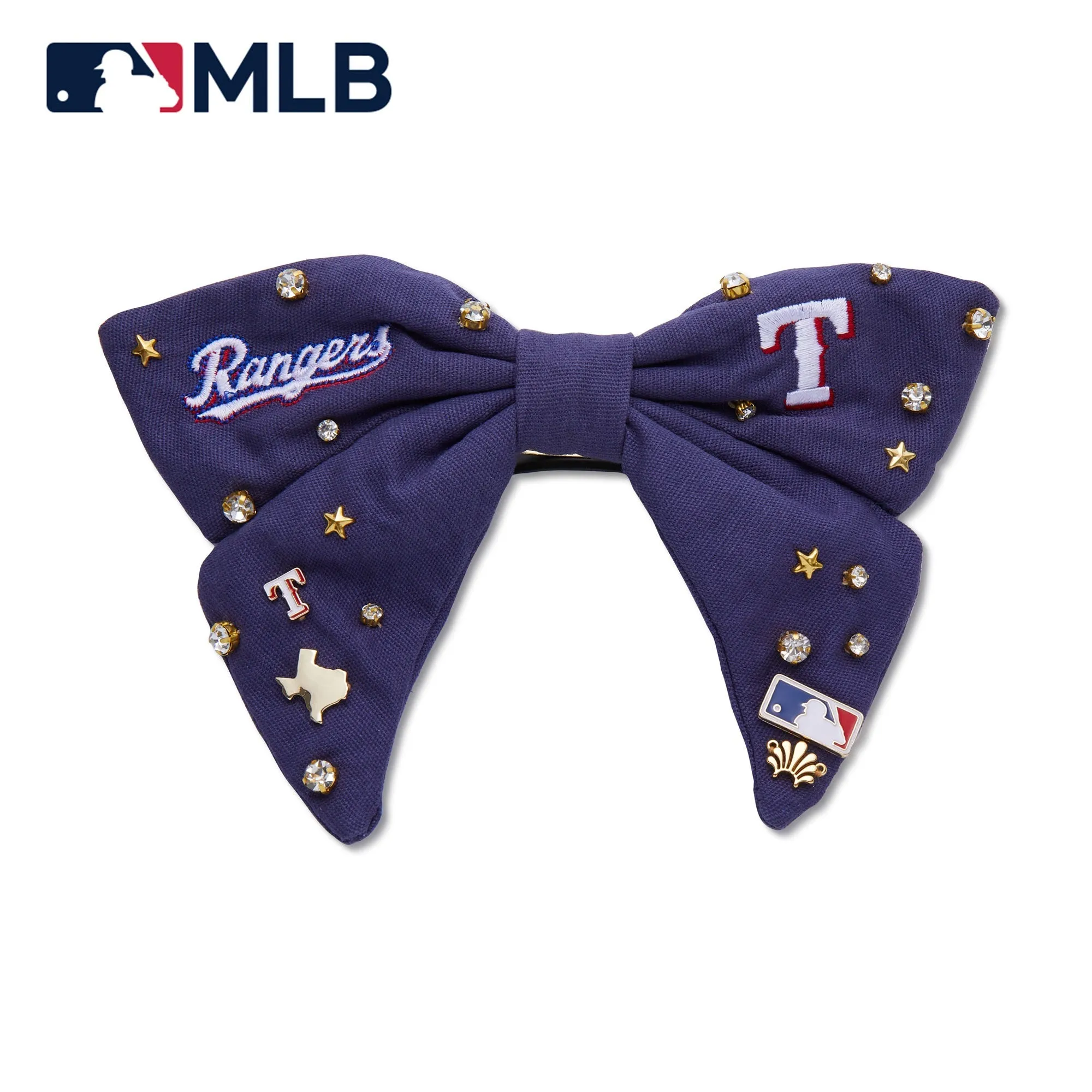 TEXAS RANGERS LELE SADOUGHI / MLB NAVY BOW BARRETTE