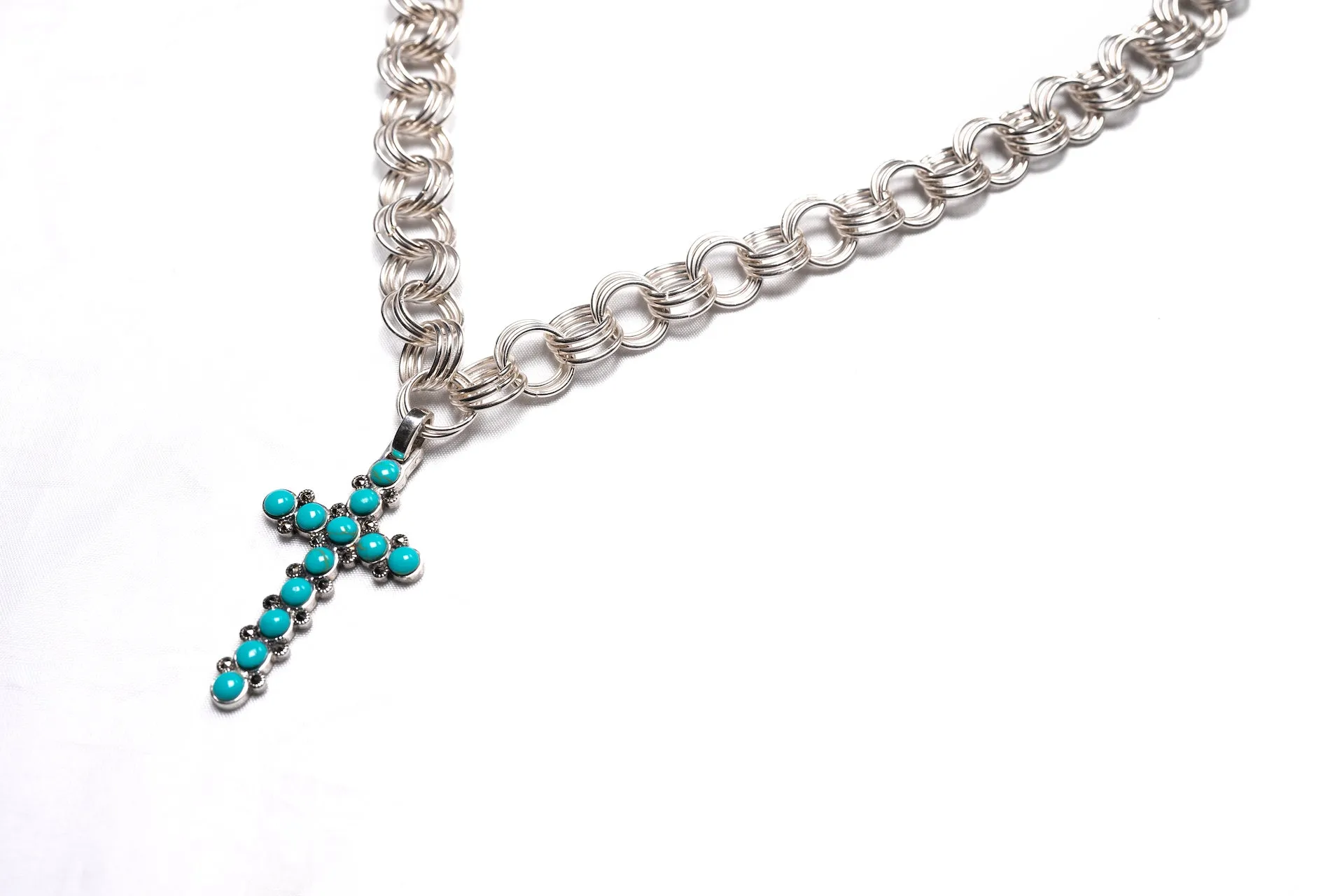 The Kyna Necklace - Turquoise Cross