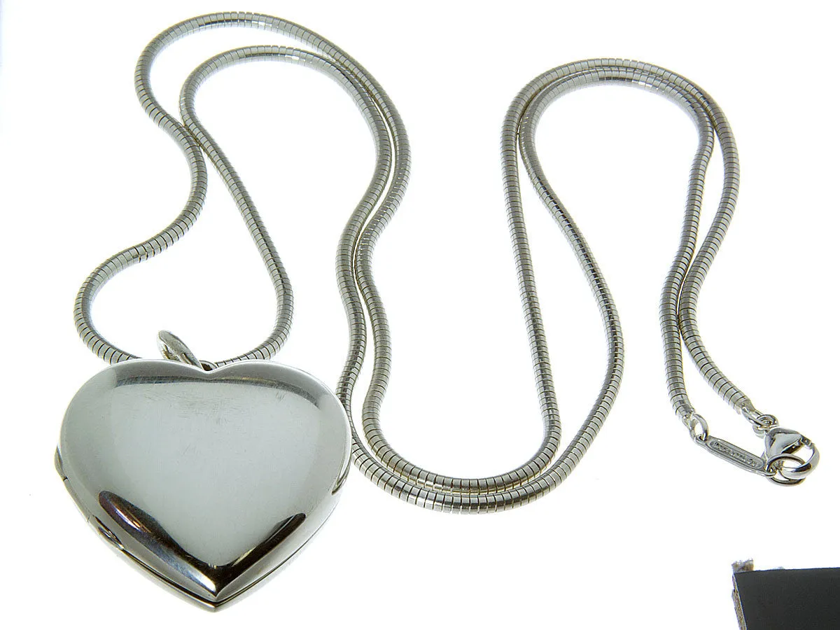 Tiffany Heart Locket Pendant & Chain