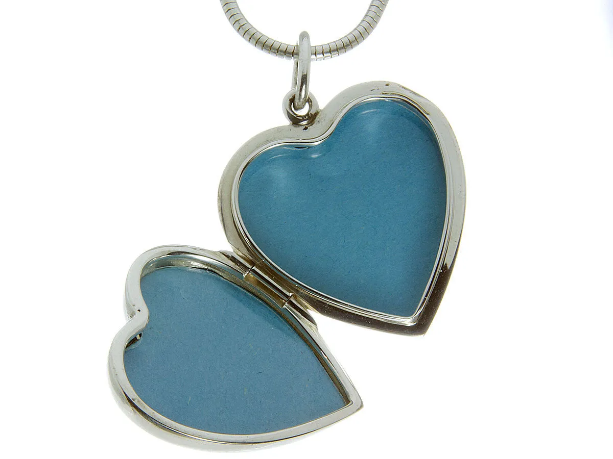 Tiffany Heart Locket Pendant & Chain