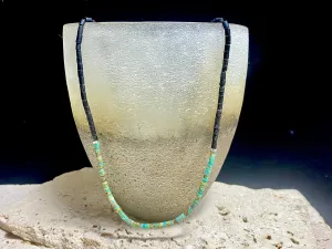 Turquoise And Black Serpentine Necklace