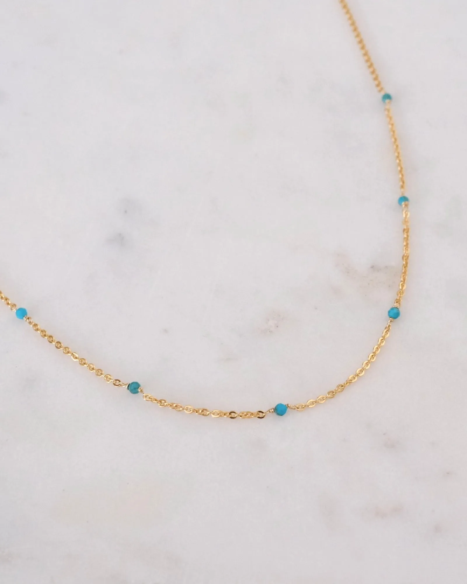 Turquoise beaded necklace