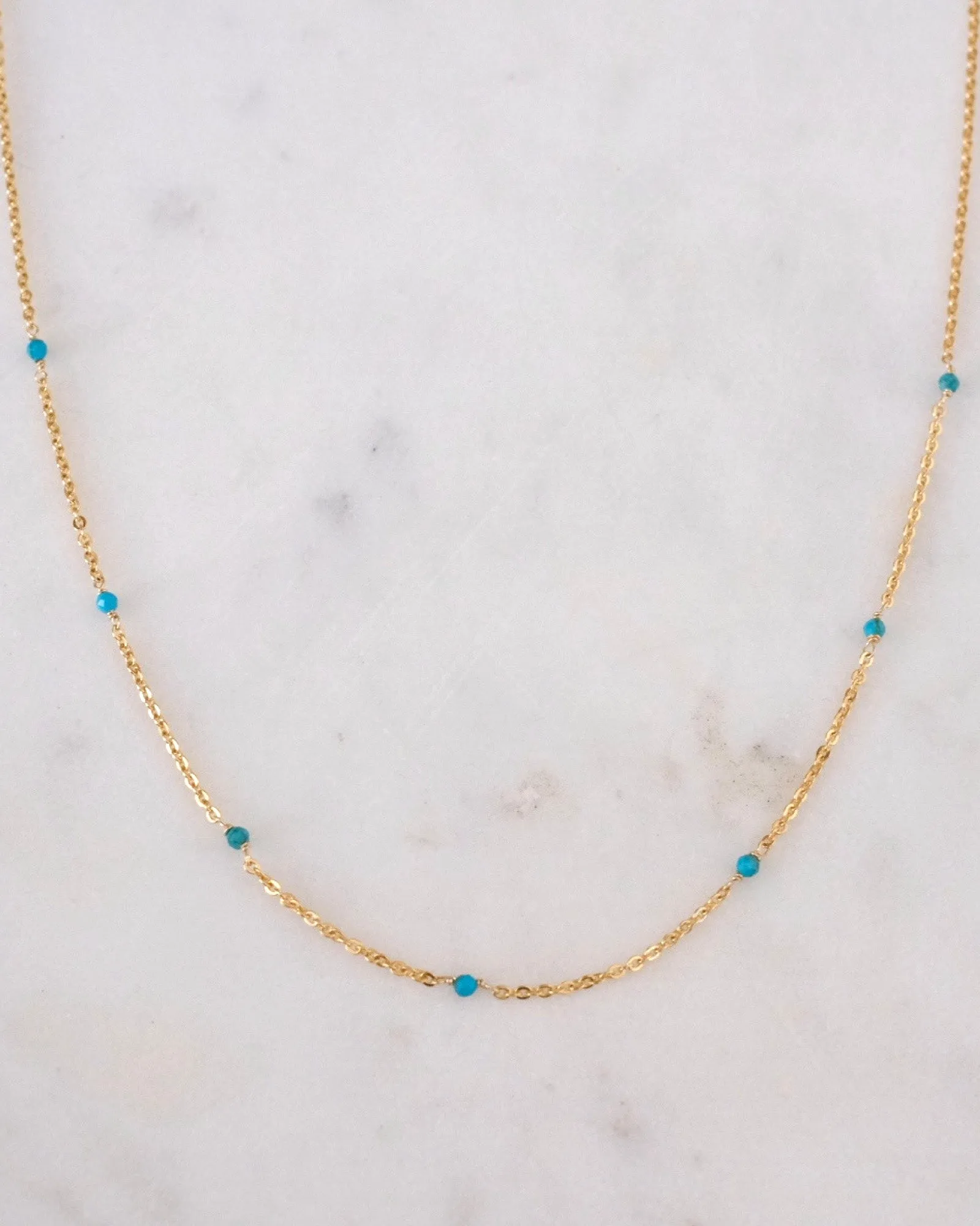 Turquoise beaded necklace