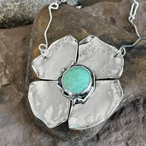 Turquoise Flower Necklace