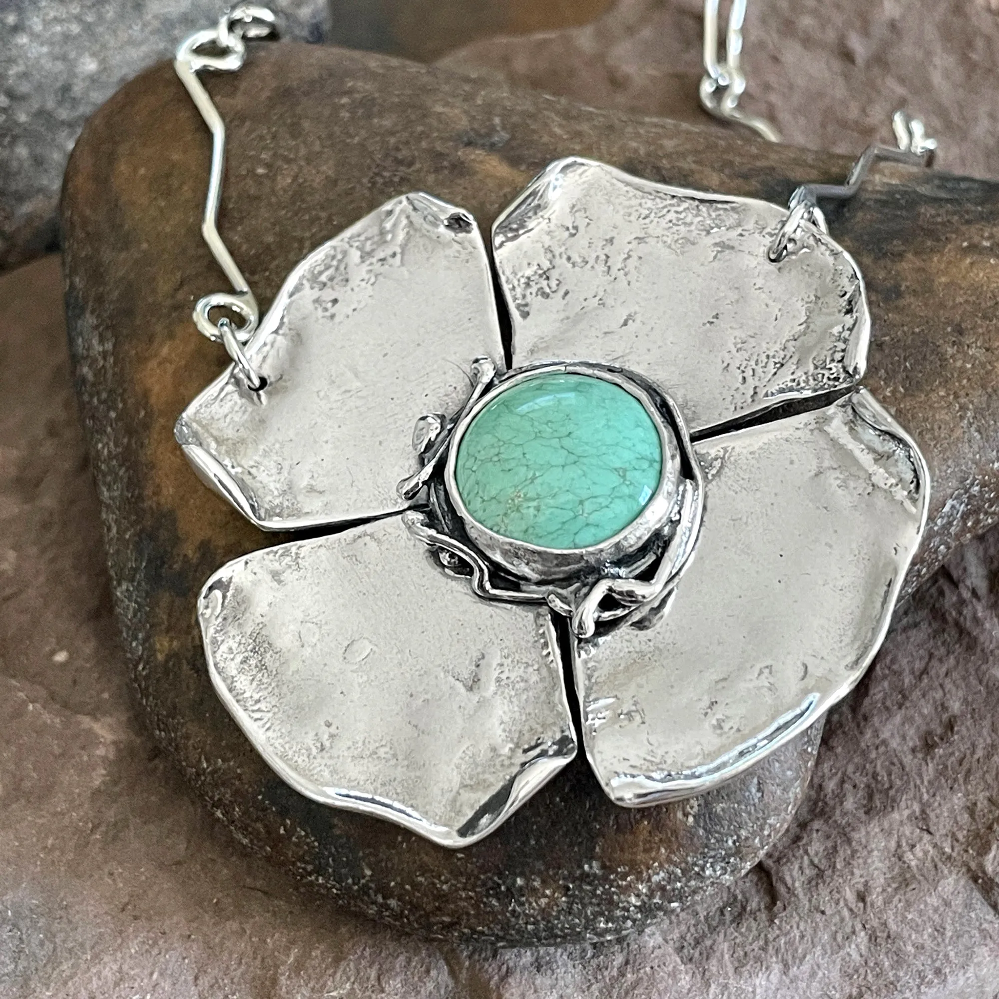 Turquoise Flower Necklace