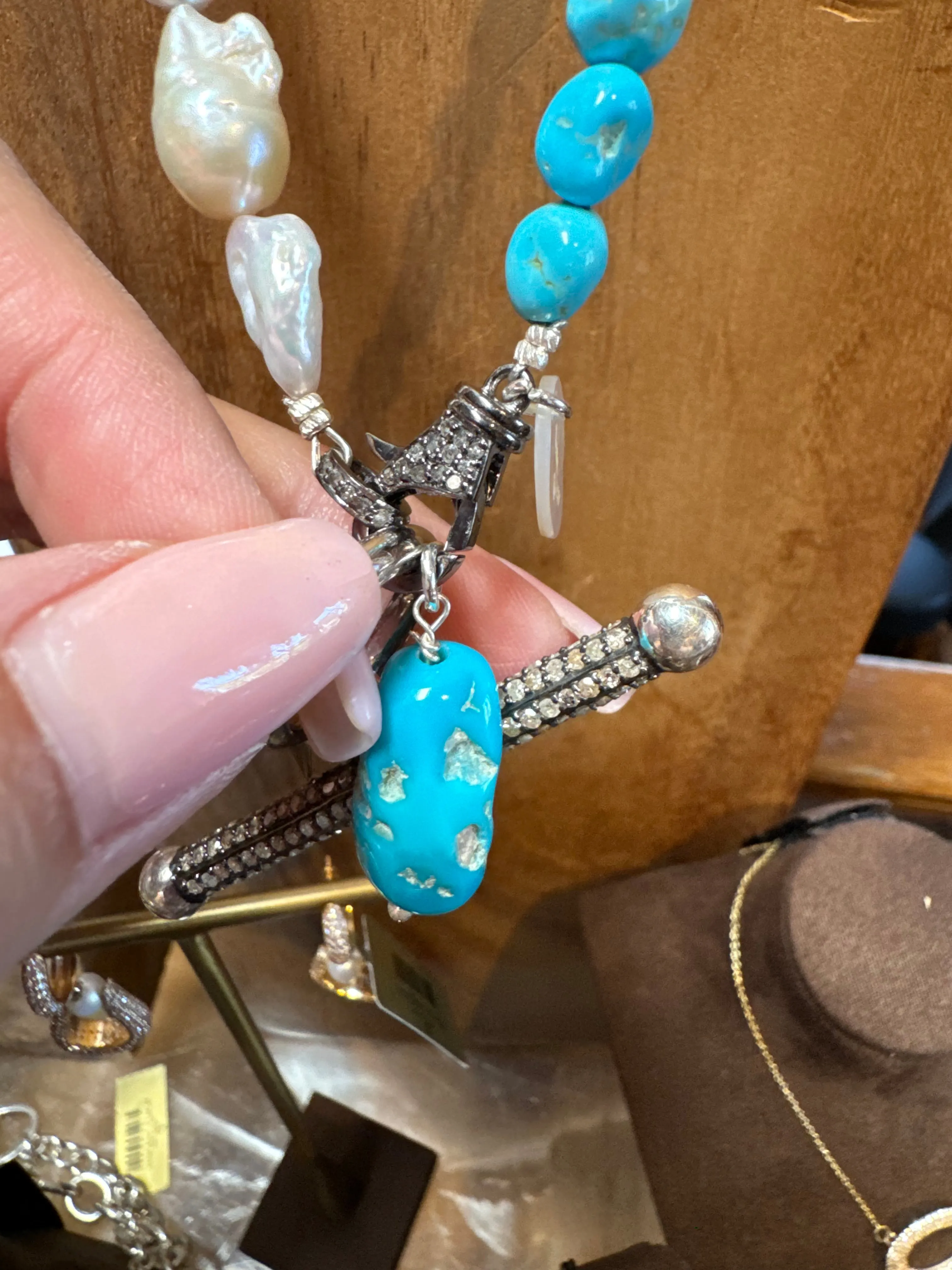 Turquoise Nugget Charm