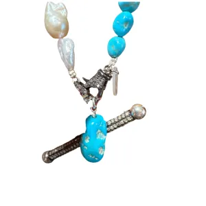 Turquoise Nugget Charm