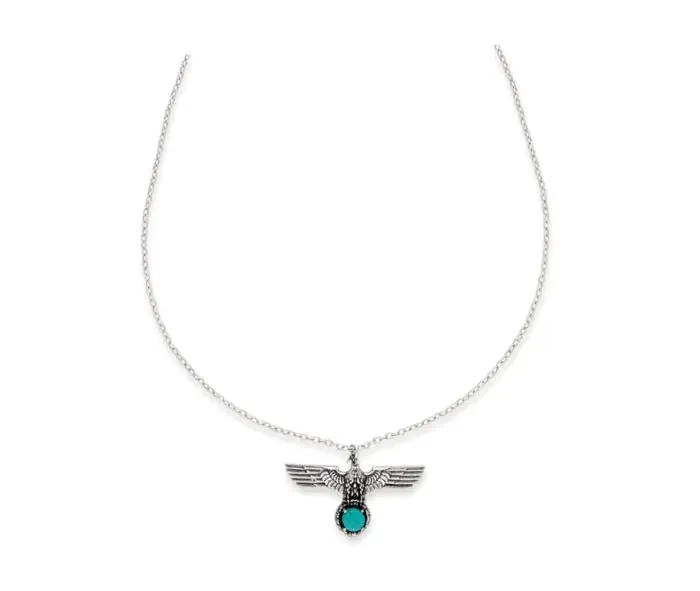 Turquoise Thunderbird Chain Necklace