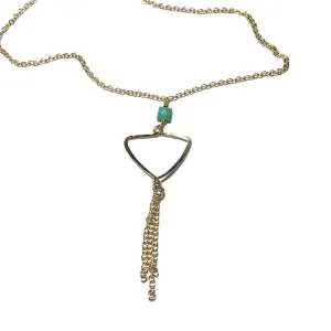 Turquoise Triangle-Chain Necklace