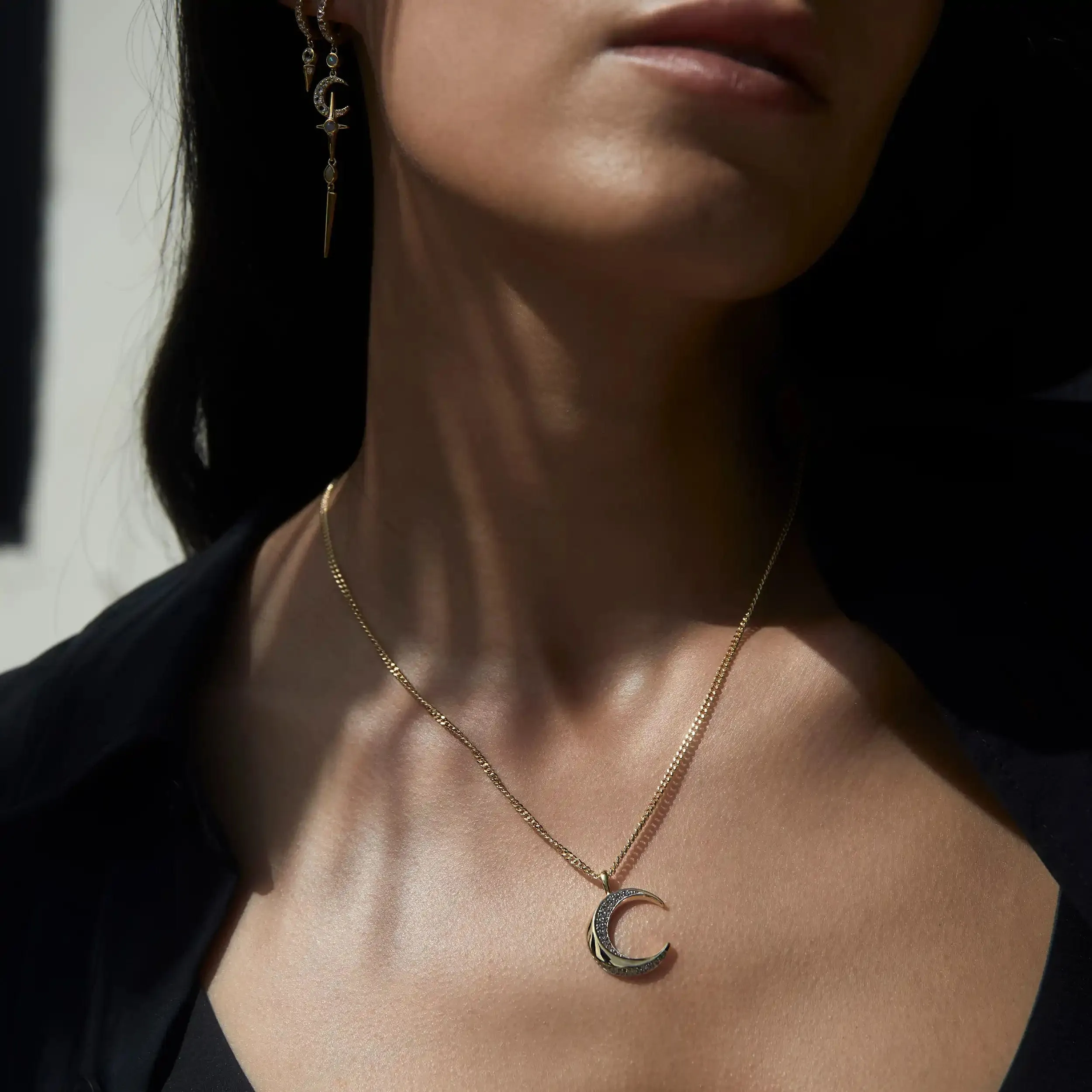 Twisted Moon Necklace