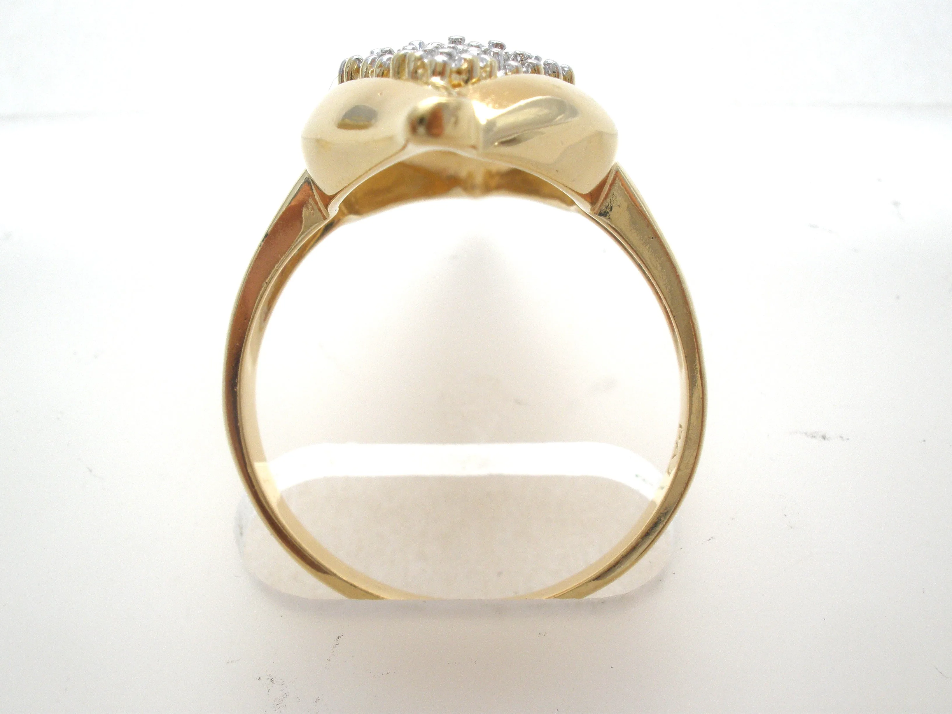 Vermeil Diamond Cocktail 925 Ring Size 10