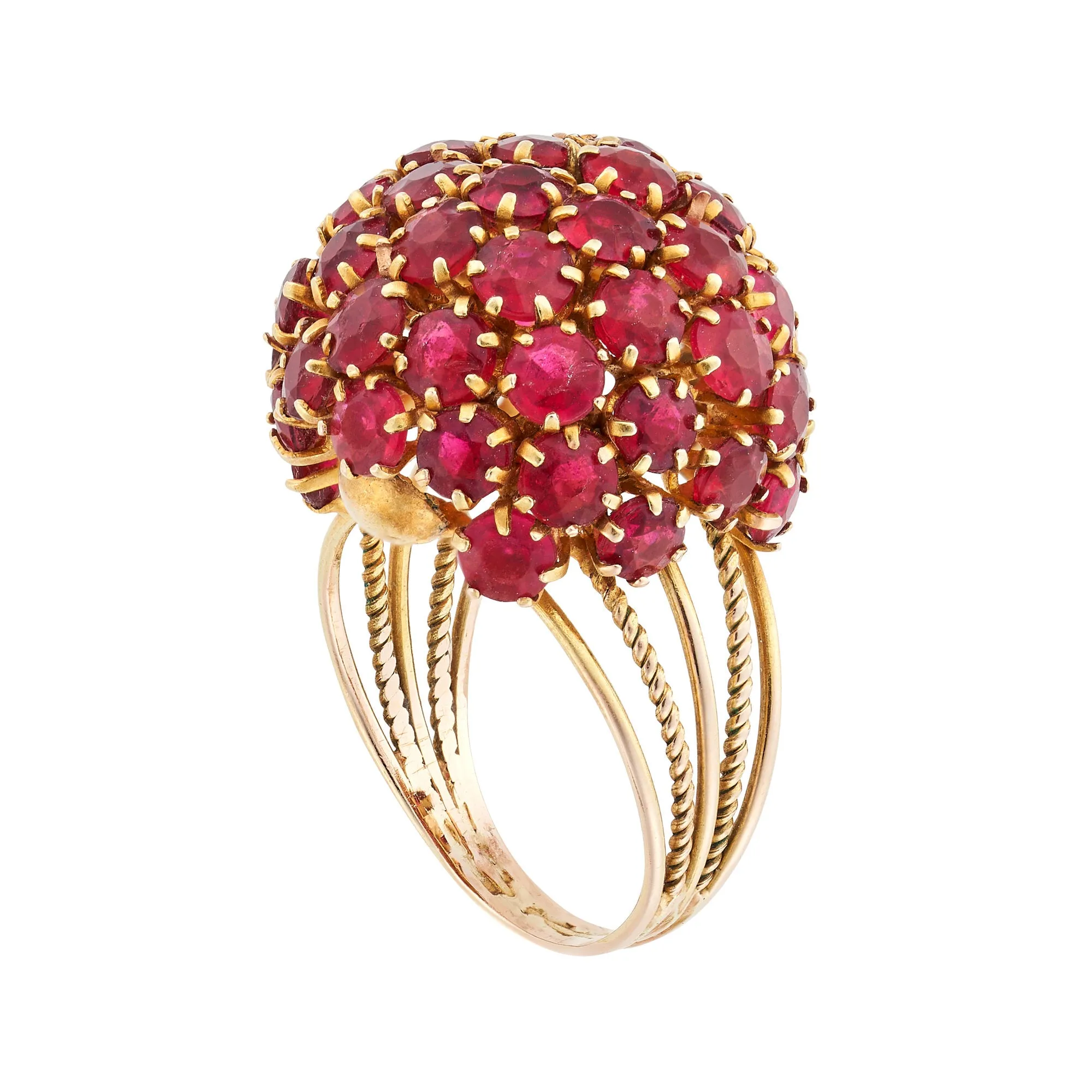 Vintage 1960s Ruby Cocktail Ring