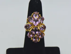 Vintage Amethyst Vermeil Cocktail Ring - Size 5.25