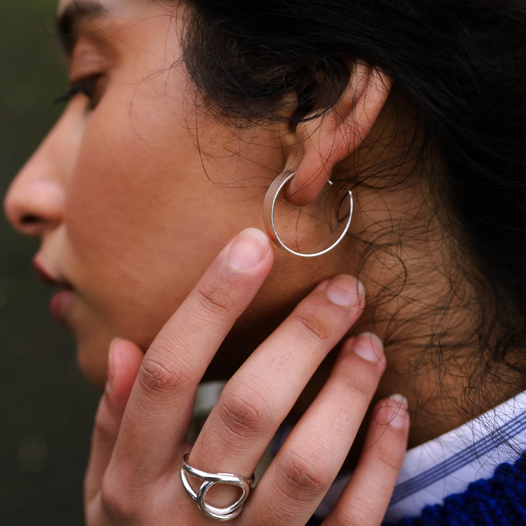 XL Cuff Hoops - Sterling Silver