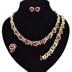 XO Ruby Necklace Set