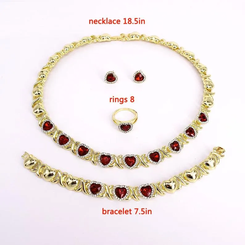 XO Ruby Necklace Set